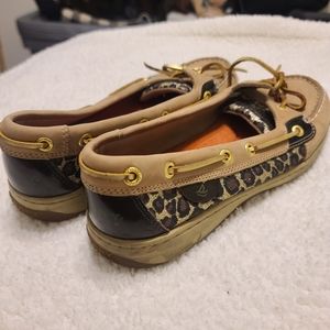 Leopard Glitter Sperry 8.5